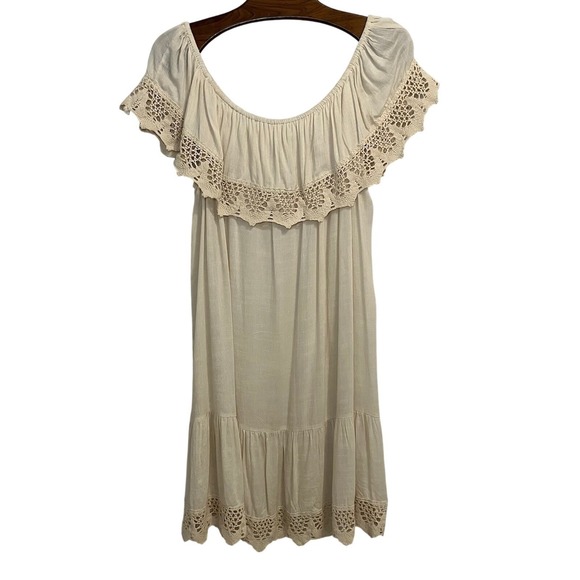 Umgee Boho NWT Medium Tunic \ Mini Dress , Coastal Soft Neutral - Picture 2 of 6